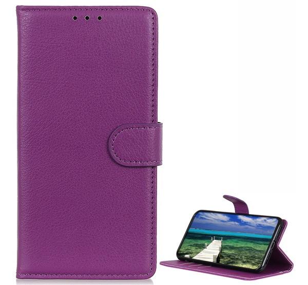 Sony Xperia 5 III Flip tok álló, bőr hatású LILA