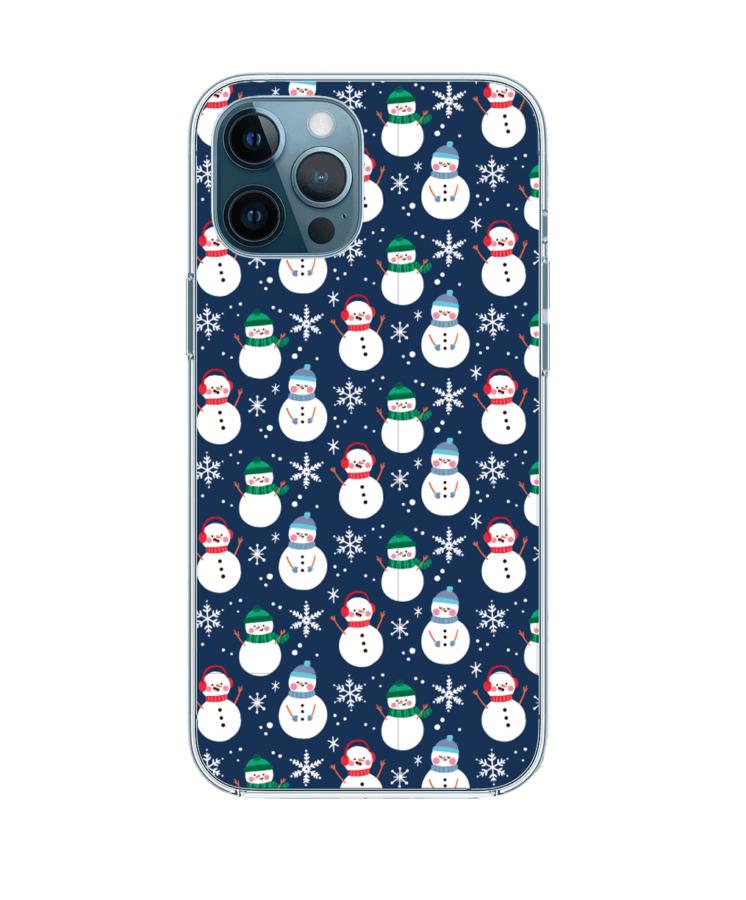 Sötétkék hóemberes szilikon tok karacsonyi  Huawei P30 Lite