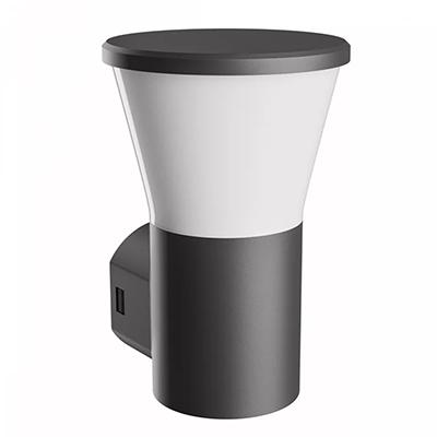 SpectrumLED Stella kültéri fali LED lámpa, fekete (6W) változtatható színhőmérséklet, Ø15 cm
