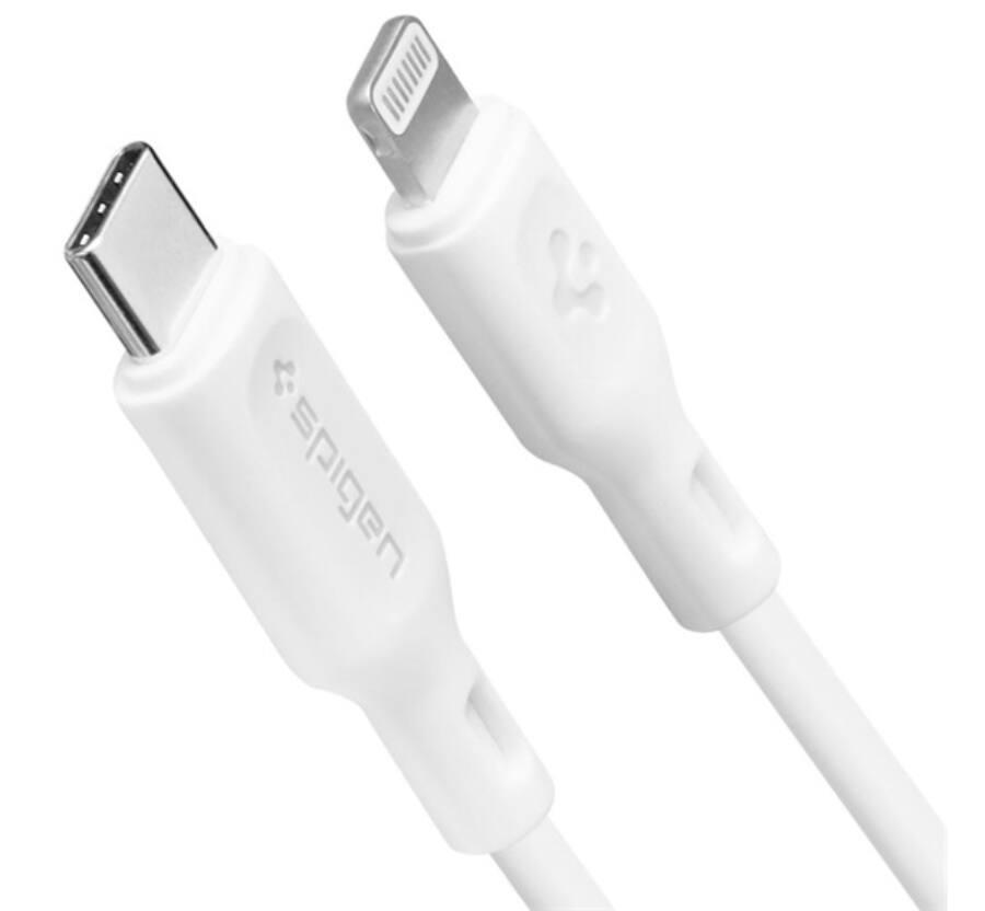 Spigen Essential C10CL Type-C/Lightning adatkábel, fehér, MFI