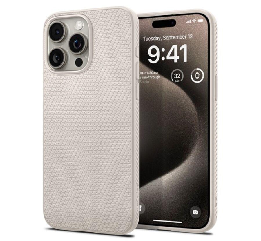 Spigen Liquid Air Apple iPhone 15 Pro Tok, Matt Fehér