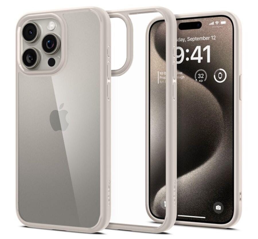 Spigen Ultra Hybrid Apple Iphone 15 Pro tok, Matt Fehér