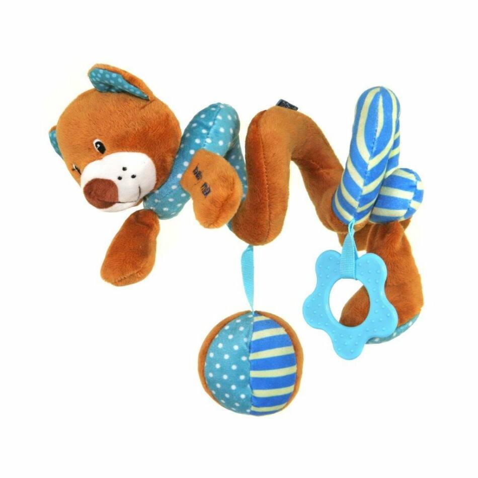 Spirálos játék kiságyra Baby Mix maci kék  Kék