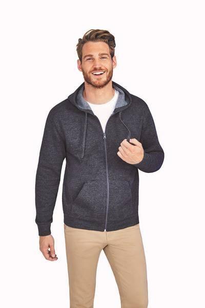 Stone kapucnis unisex pulóver - M - Grey Melange