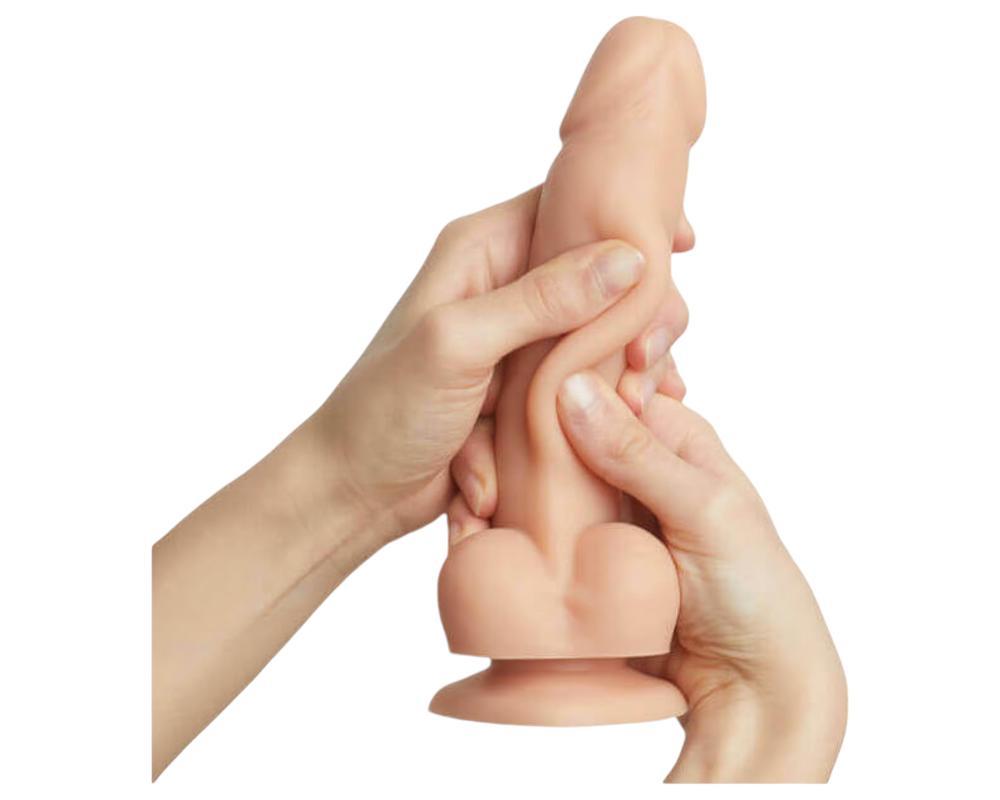 Strap-on-me M - kétrétegű, tapadókorongos dildó (natúr)
