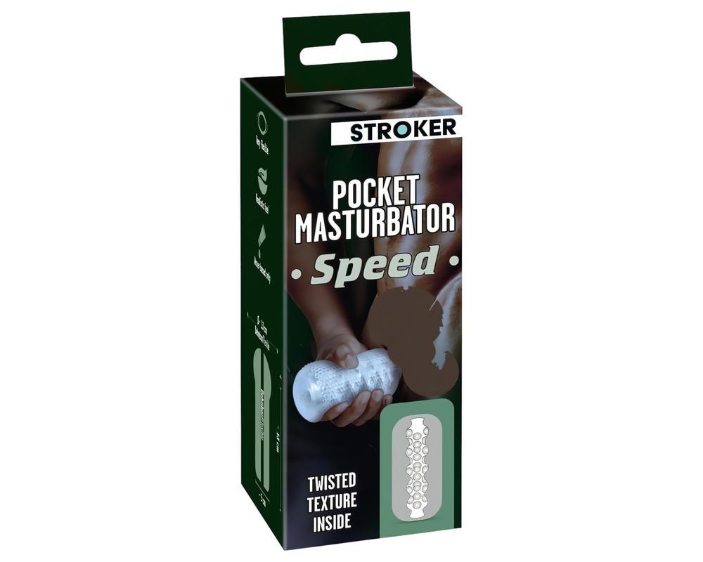 STROKER Speed - műpopsi maszturbátor (átlátszó)