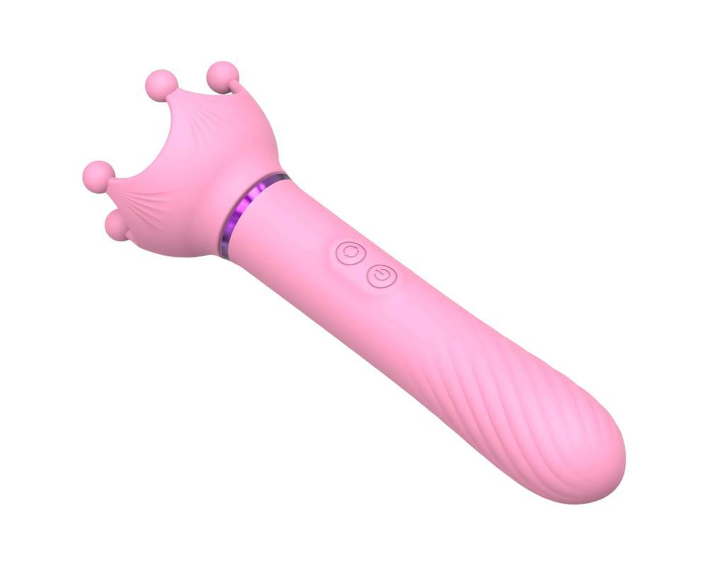 Sunfo - 2in1 mellbimbó vibrátor (pink)