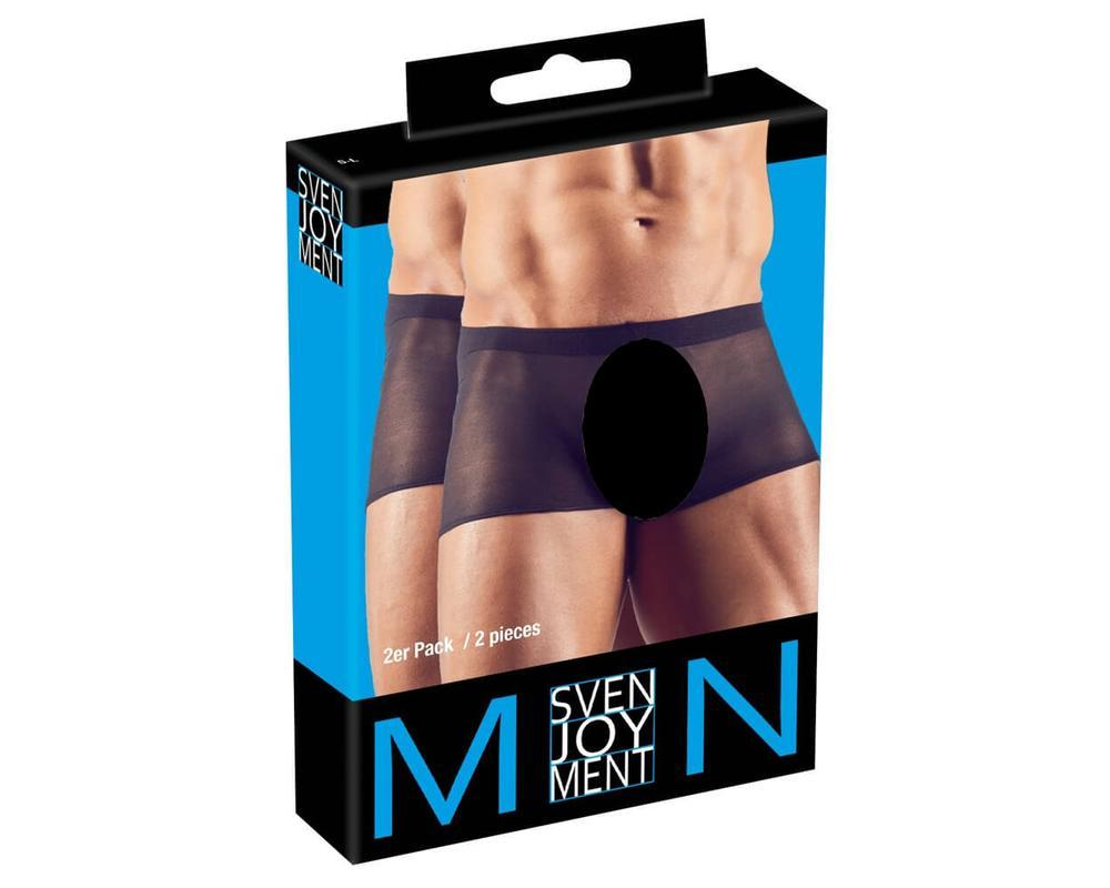 Svenjoyment - átlátszó boxer szett - fekete (2 részes) S-L