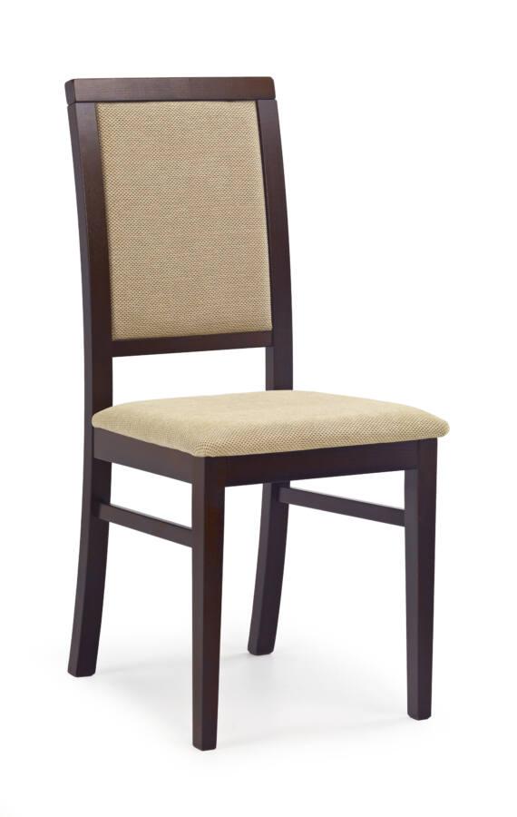 Sylwek1 étkezőszék, sötét dió/torent beige