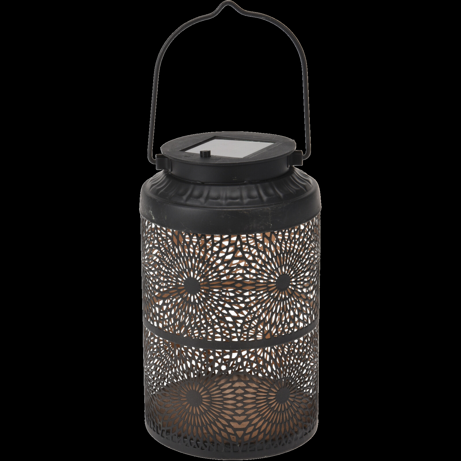 SZOLÁR LED LÁMPÁS MELEG FEHÉR 19,5/28X12CM FÉM FEKETE