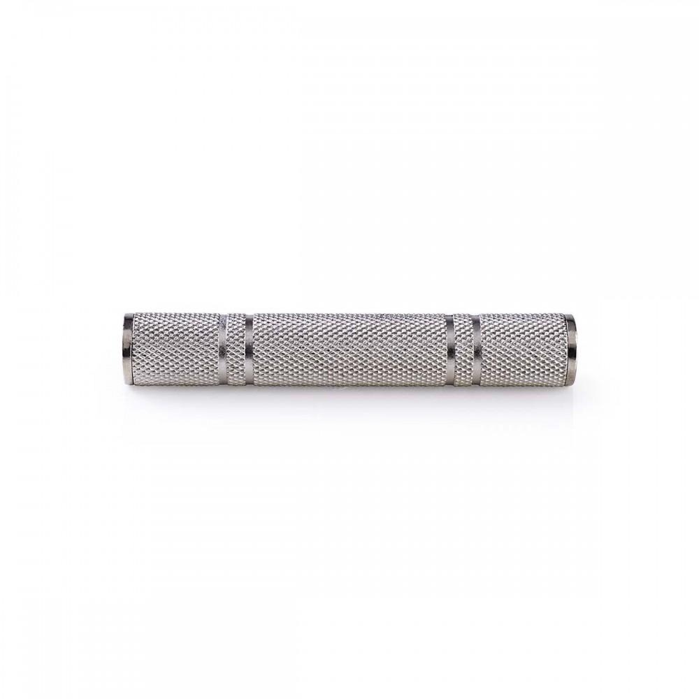 Sztereó audio adapter | 6.35 mm Aljzat | 6.35 mm Aljzat | Nikkelezett | Egyenes | Fém | Ezüst | 10 db | Műanyag Zacskó
