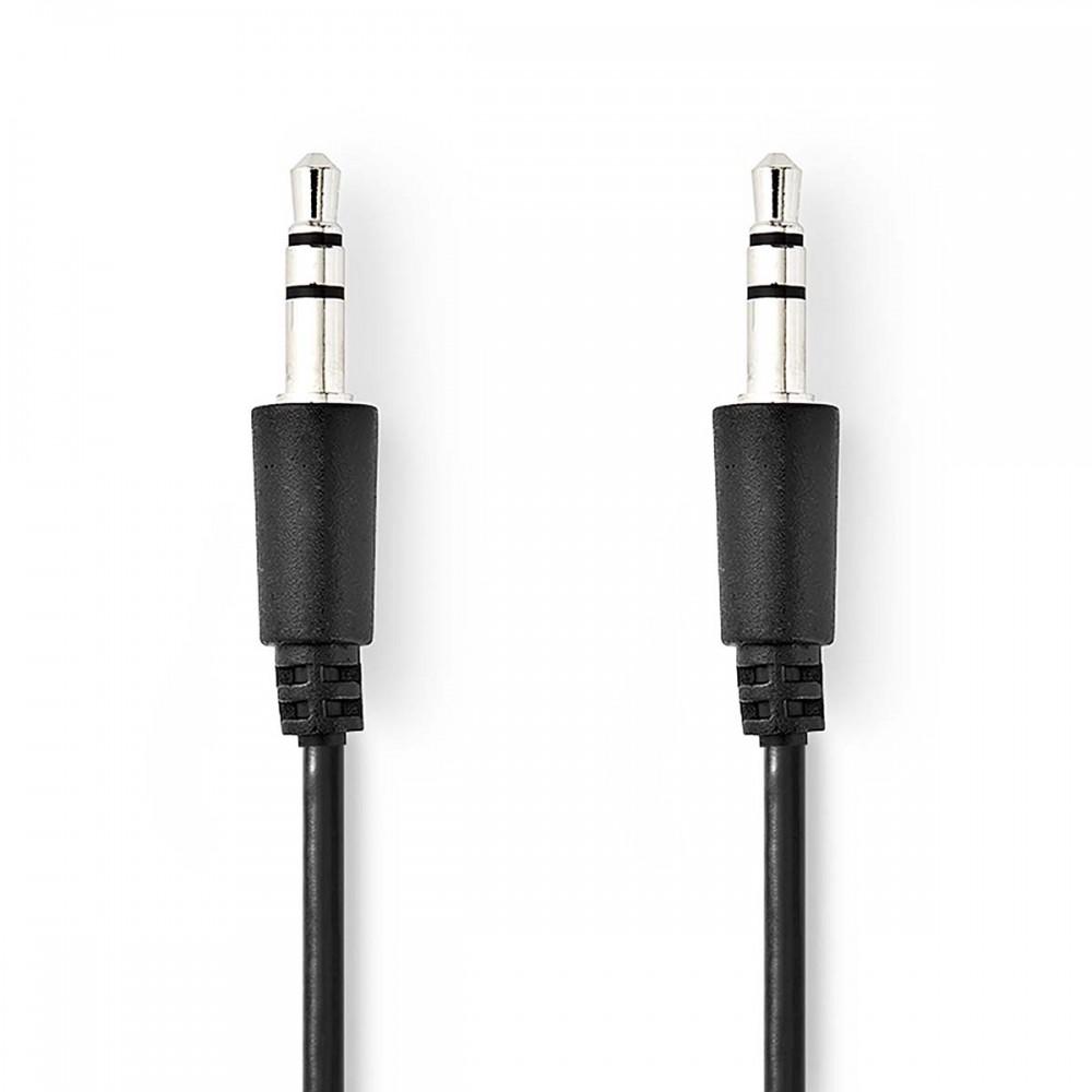 Sztereó audiokábel | 3.5 mm Dugasz | 3.5 mm Dugasz | Nikkelezett | 3.00 m | Kerek | Fekete | Műanyag Zacskó