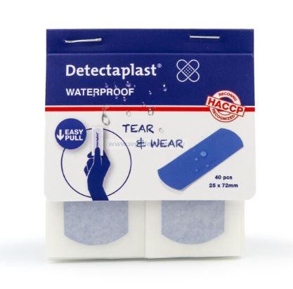 Téphető deteltálható vízálló sebtapasz - 25*72mm utántöltö készlet - 5x40db (Utolsó darabos akció!)