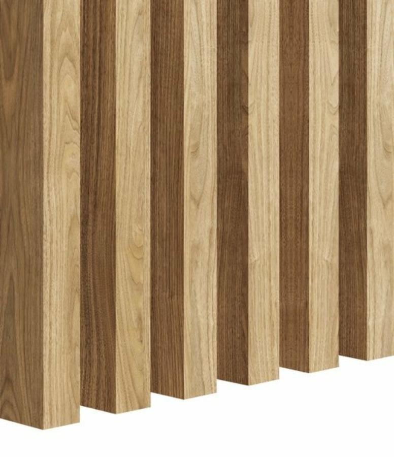 Térelválasztó elem Alpesi dió színű lamella  (3x7x275cm)
