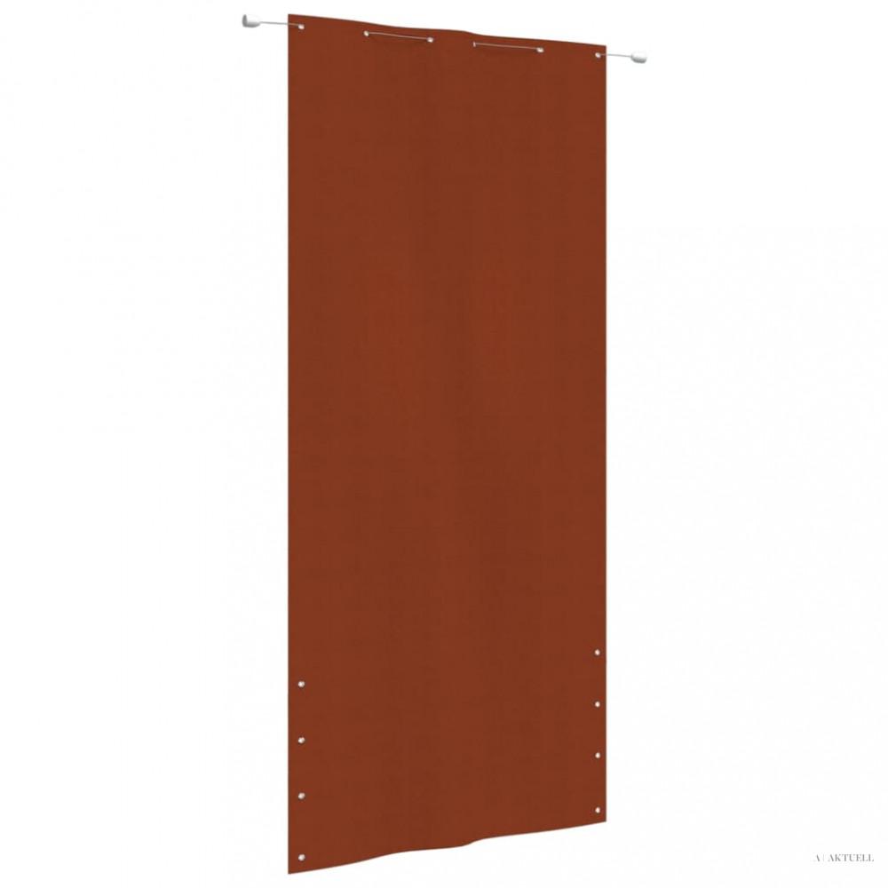 Terrakotta oxford-szövet erkélyparaván 120 x 240 cm