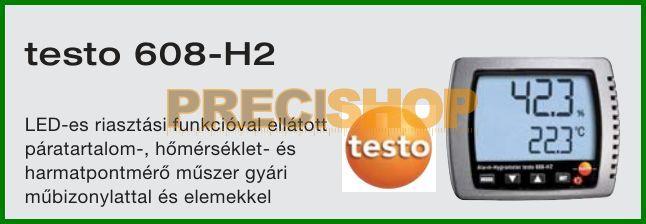 Testo 608-H2 Hőmérséklet és páratartalommérő