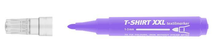 Textilmarker, 1-3 mm, kúpos, ICO "XXL T-Shirt", lila