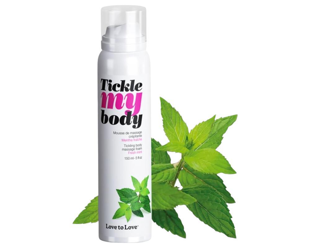 Tickle my body - bizsergető masszázs hab - menta (150ml)