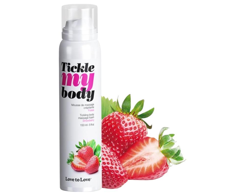 Tickle my body - masszázs hab - eper (150ml)
