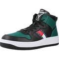 Tommy Jeans Divat edzőcipők LEATHER MID CUT BASKET Fekete 40
