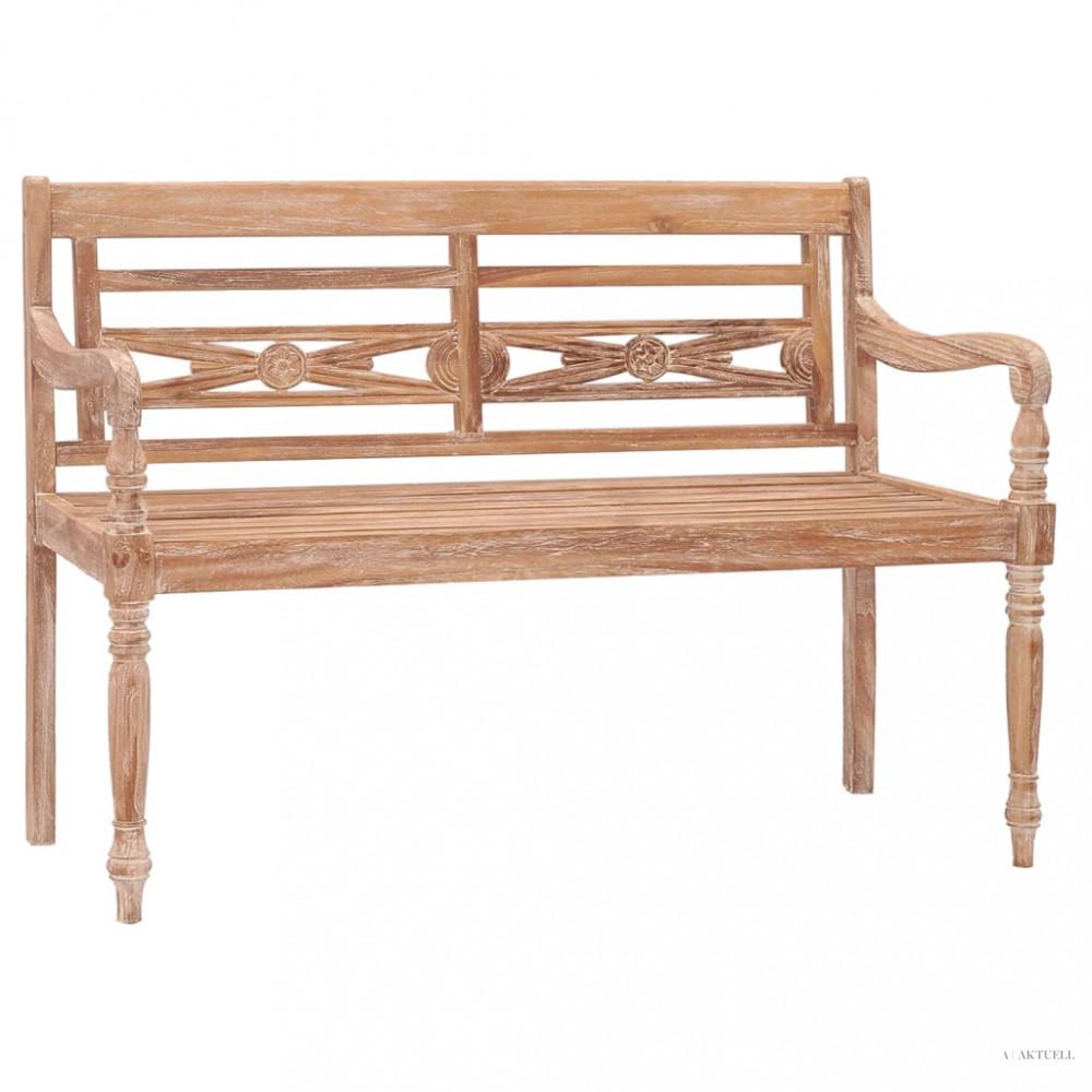 Tömör antikolt fehér tíkfa Batavia pad 120 cm