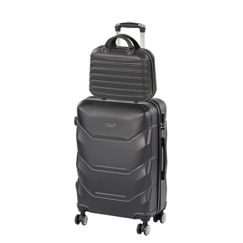 TraveLux Max III gurulós bőrönd szett fekete