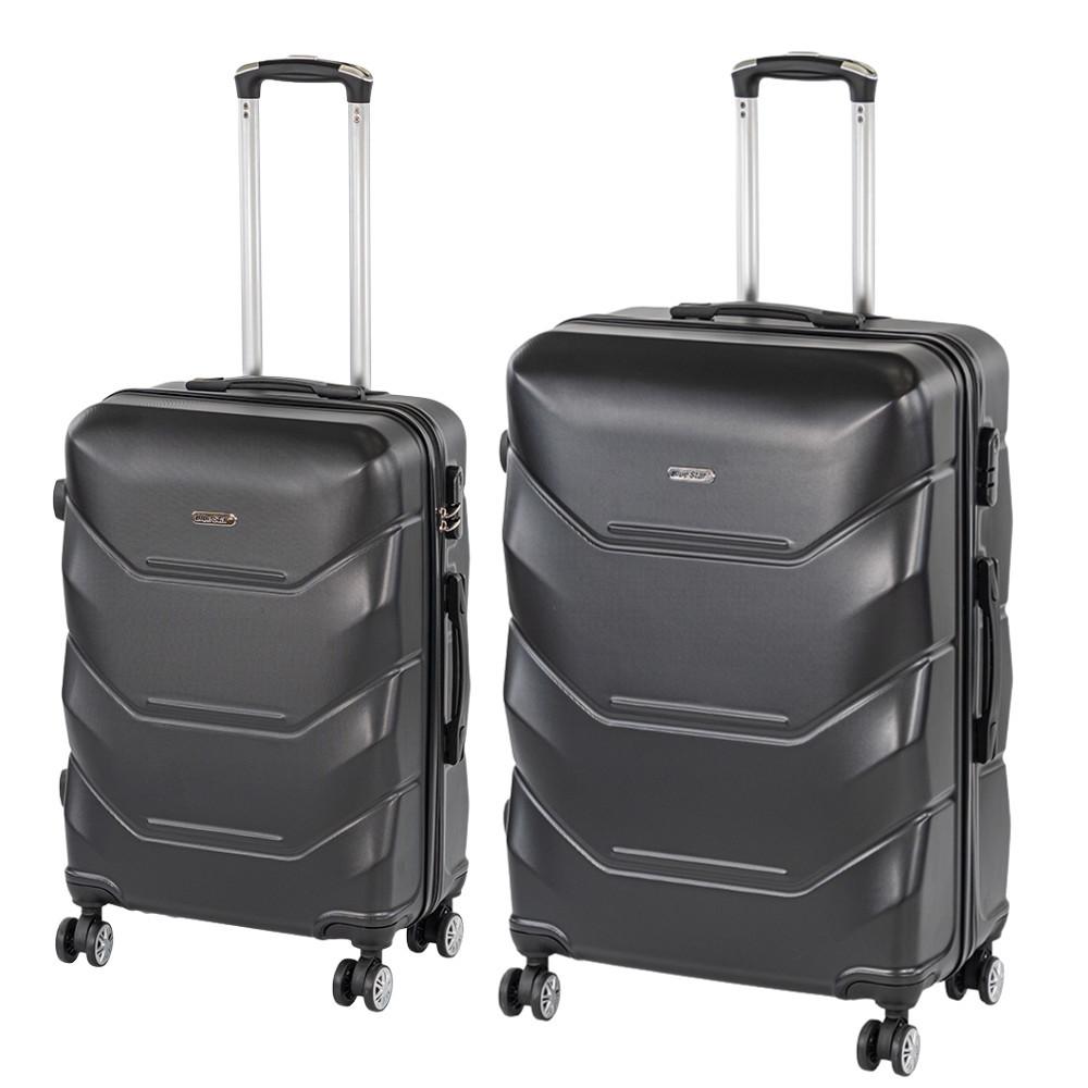 TraveLux Max VII gurulós bőrönd szett fekete