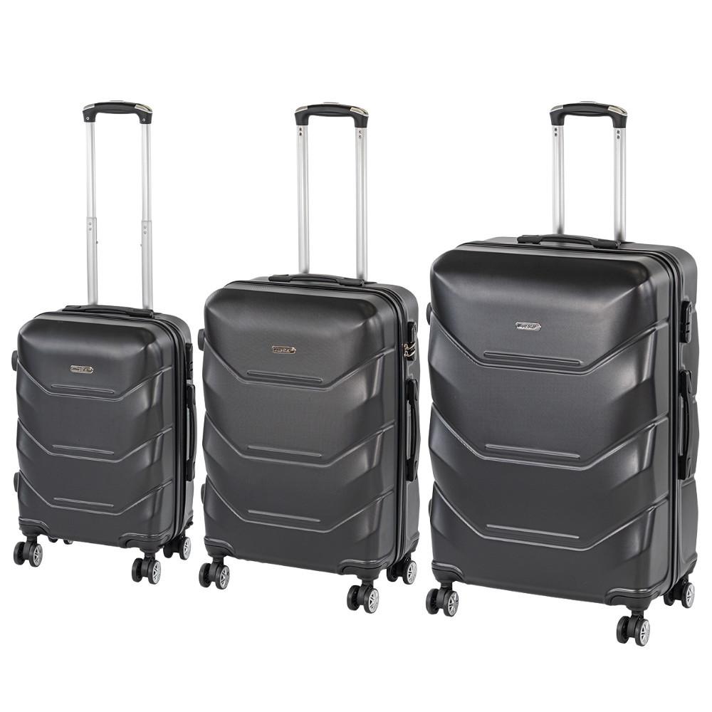 TraveLux Max XI gurulós bőrönd szett fekete