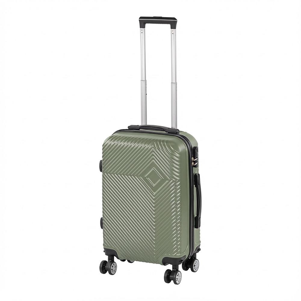 TraveLux Pro kabinbőrönd keményfedeles levehető kerékkel 50x40x20 cm olajzöld