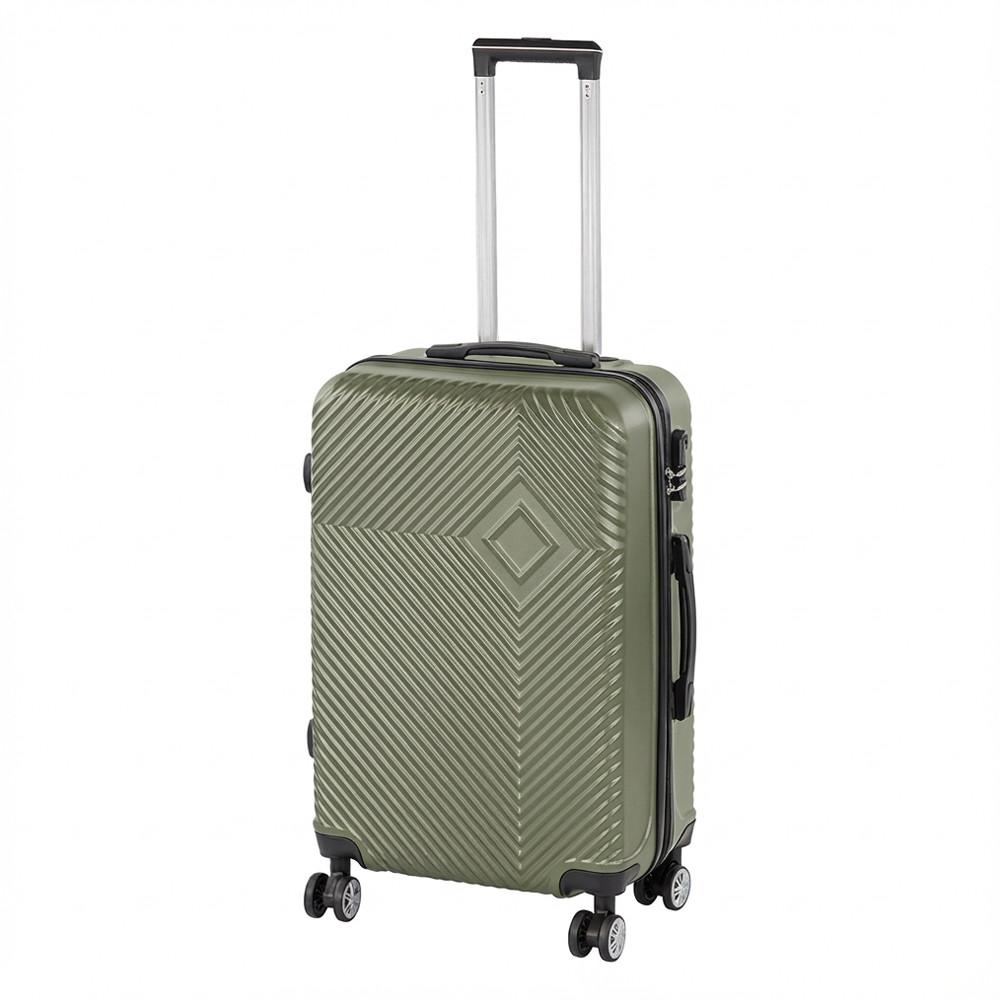 TraveLux Pro közepes bőrönd keményfedeles 68x45x25 cm olajzöld