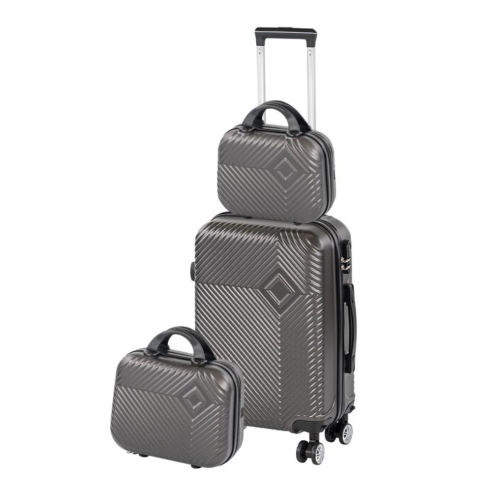 TraveLux Pro XII gurulós bőrönd szett szürke