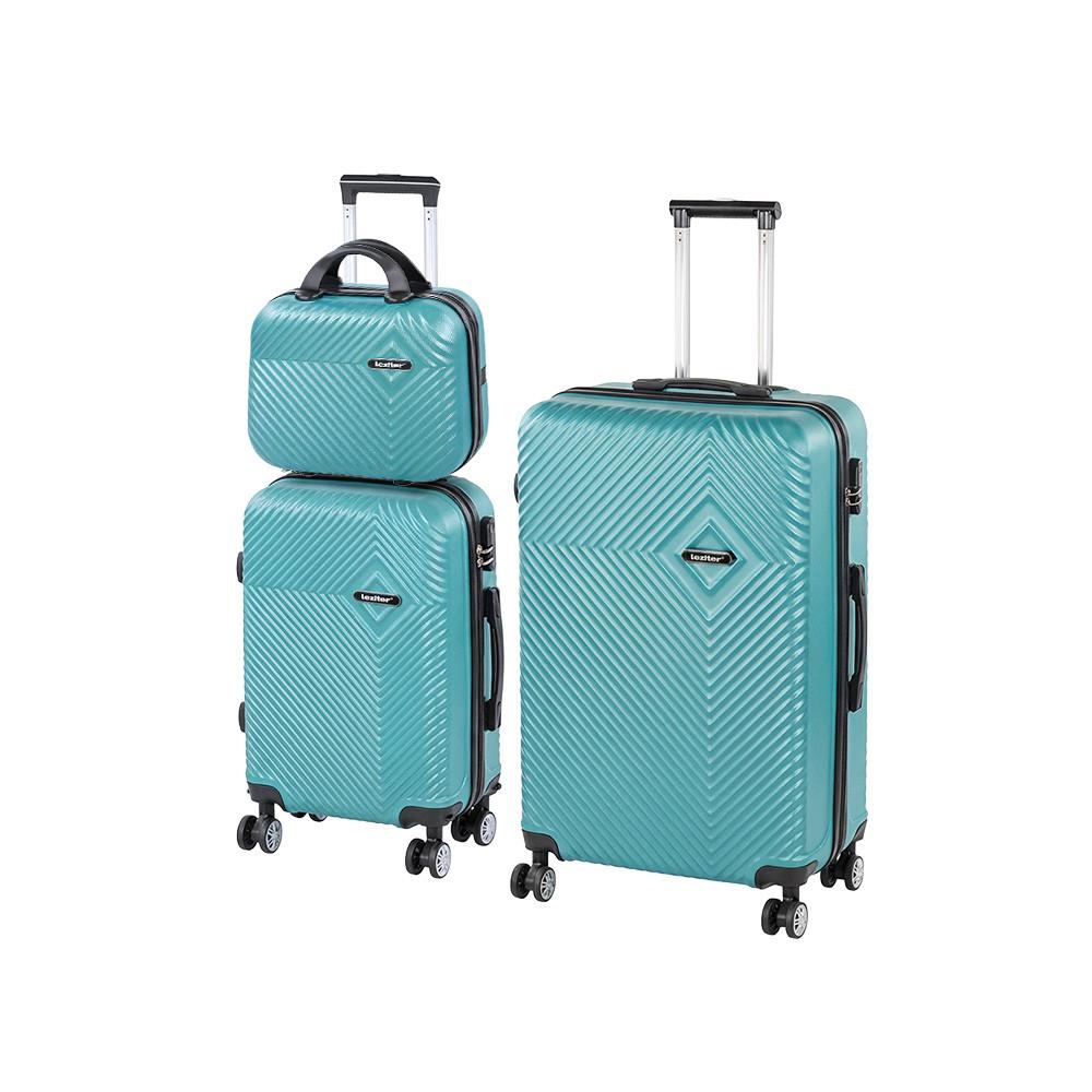 TraveLux Pro XIV gurulós bőrönd szett lagúnakék