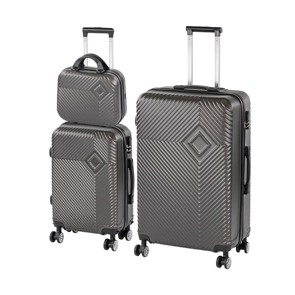 TraveLux Pro XIX gurulós bőrönd szett szürke