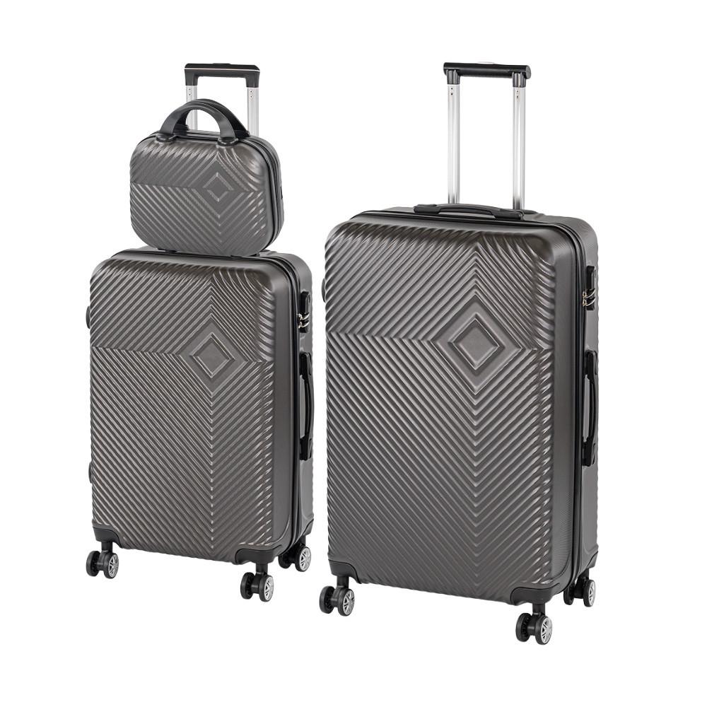 TraveLux Pro XVII gurulós bőrönd szett szürke