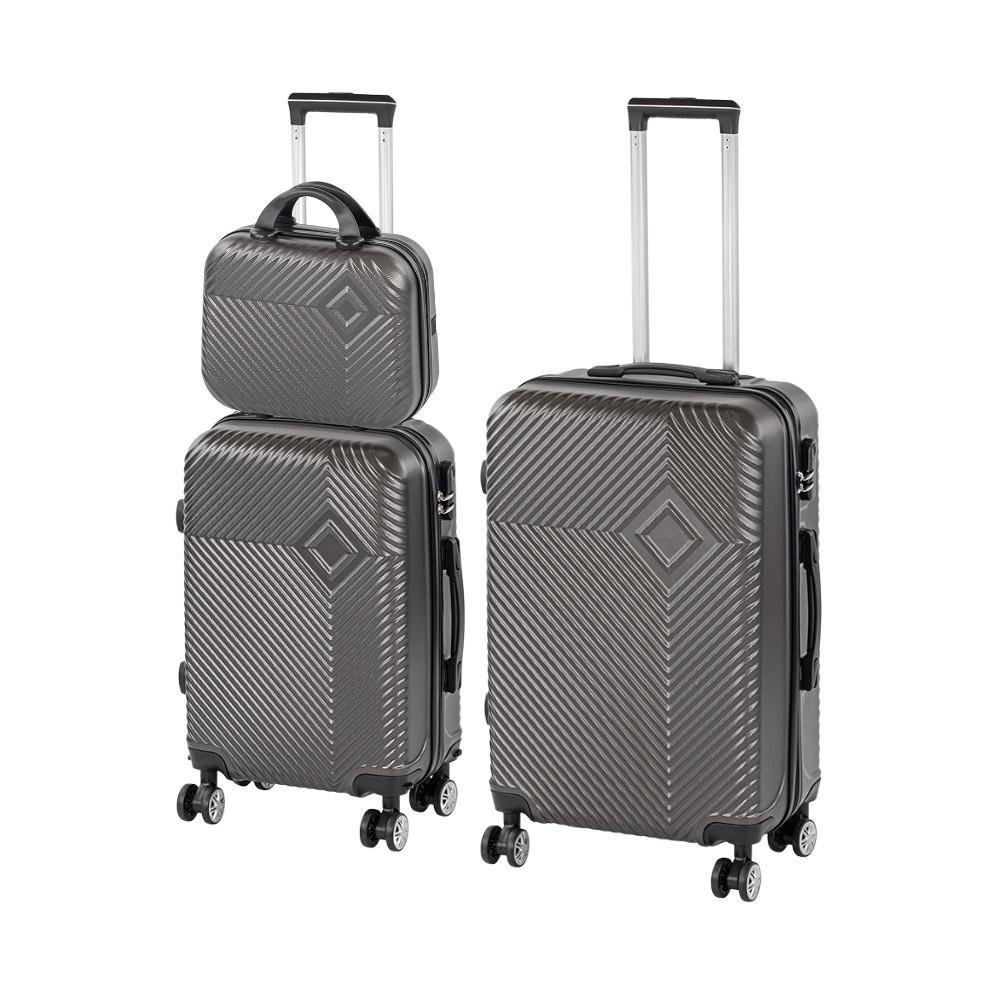 TraveLux Pro XVIII gurulós bőrönd szett szürke