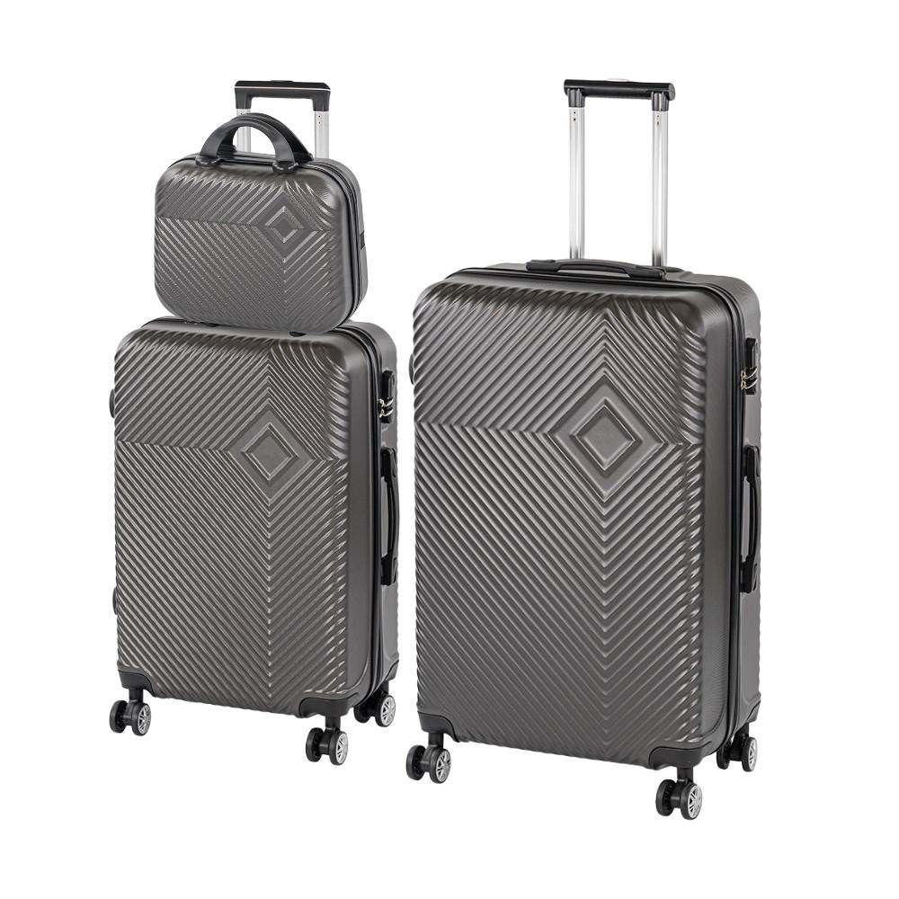 TraveLux Pro XX gurulós bőrönd szett szürke