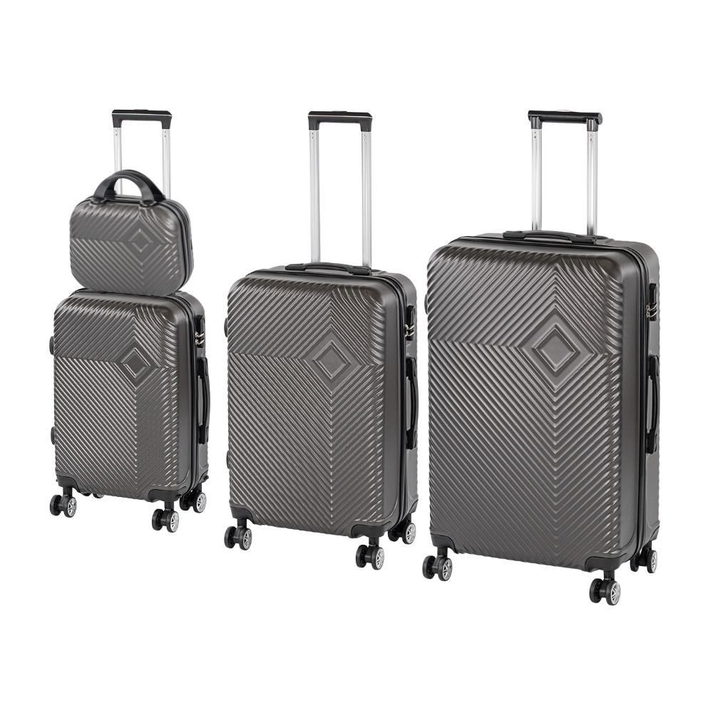 TraveLux Pro XXIV gurulós bőrönd szett szürke