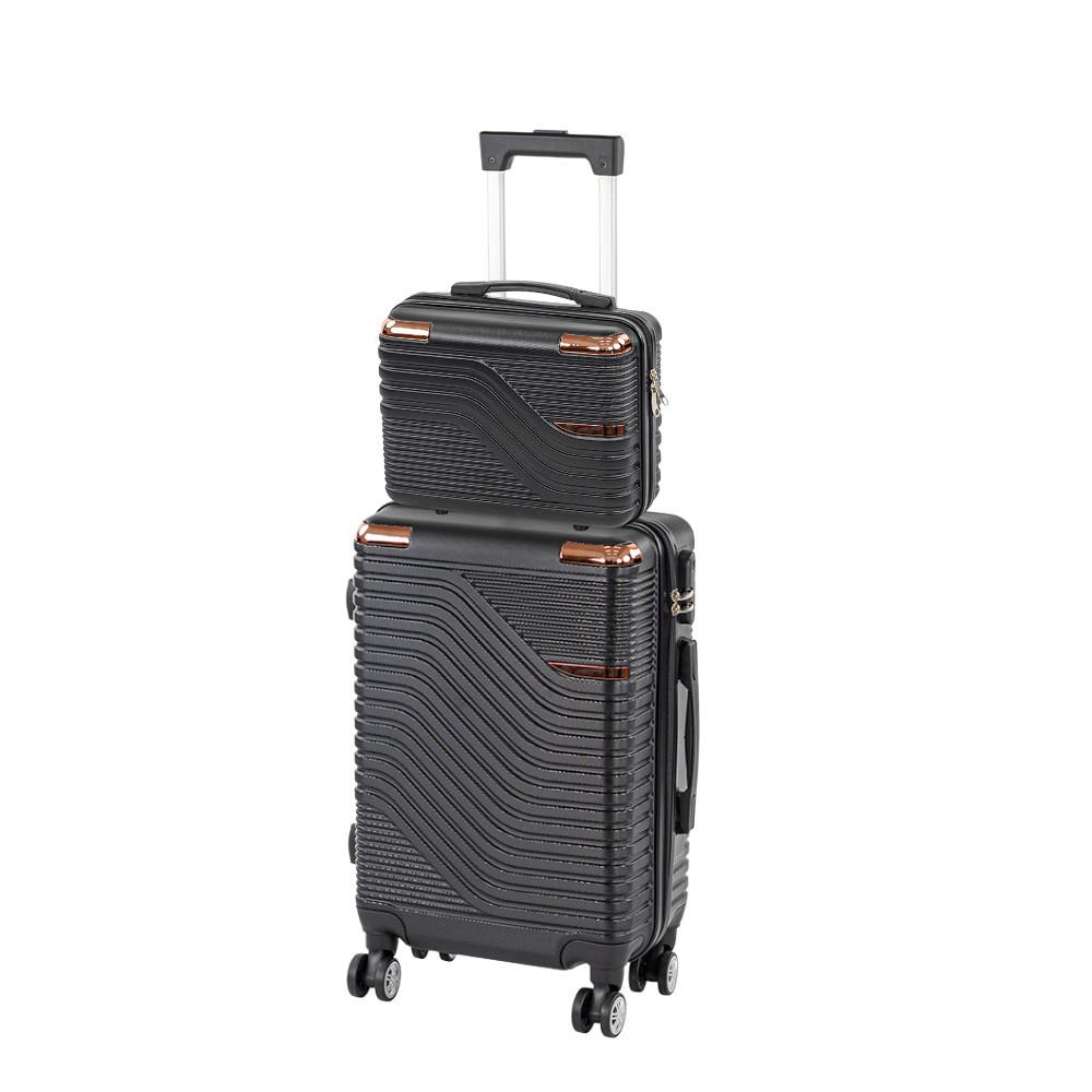 TraveLux Urban VI gurulós bőrönd szett fekete