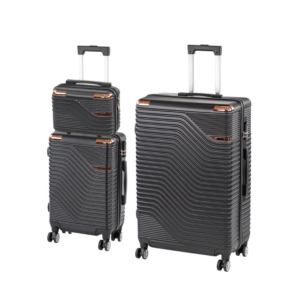TraveLux Urban XIX gurulós bőrönd szett fekete