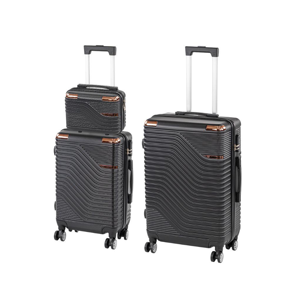 TraveLux Urban XV gurulós bőrönd szett fekete