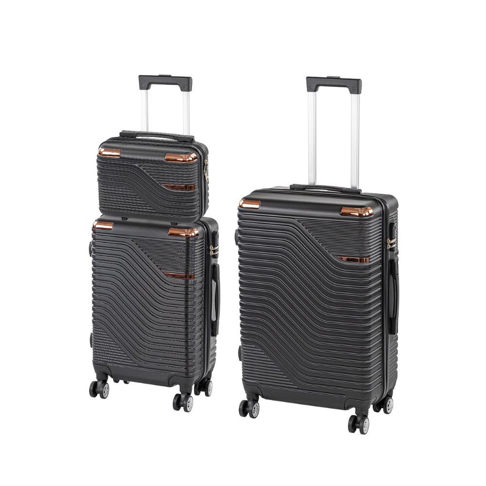 TraveLux Urban XVIII gurulós bőrönd szett fekete
