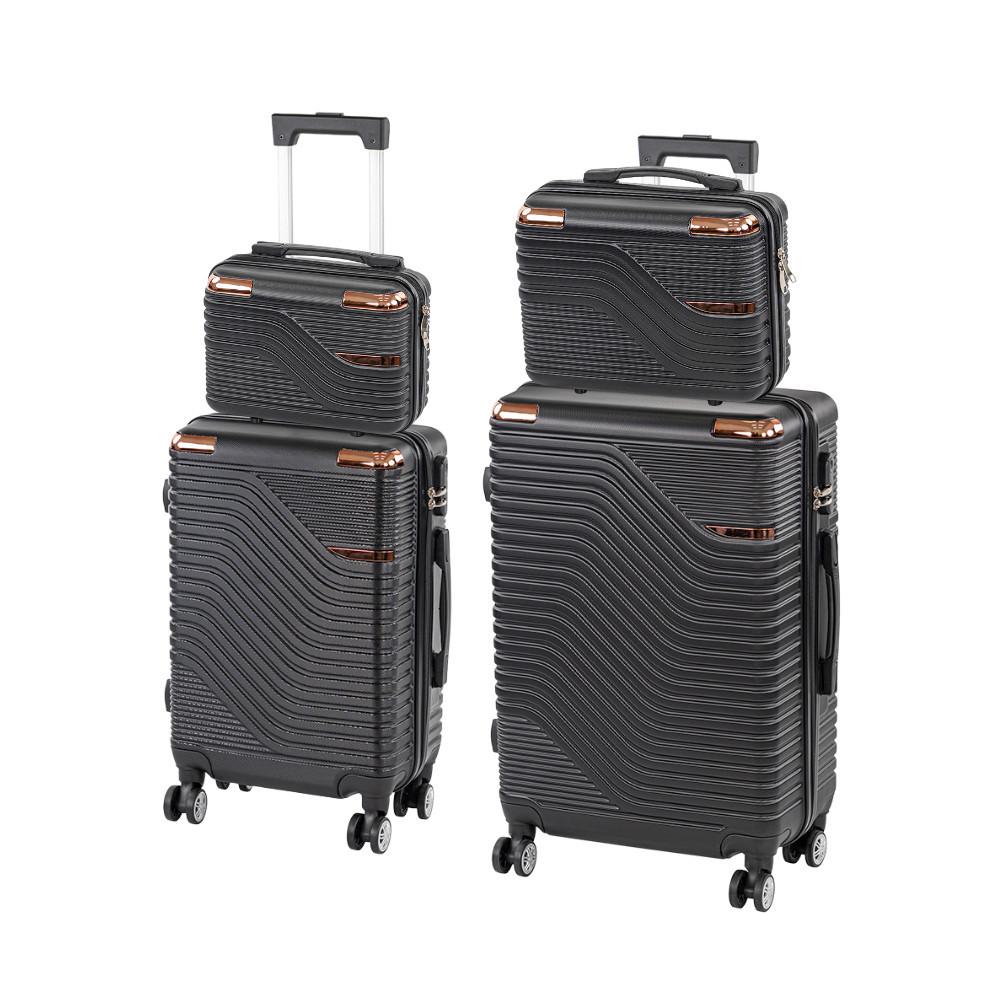 TraveLux Urban XXII gurulós bőrönd szett fekete
