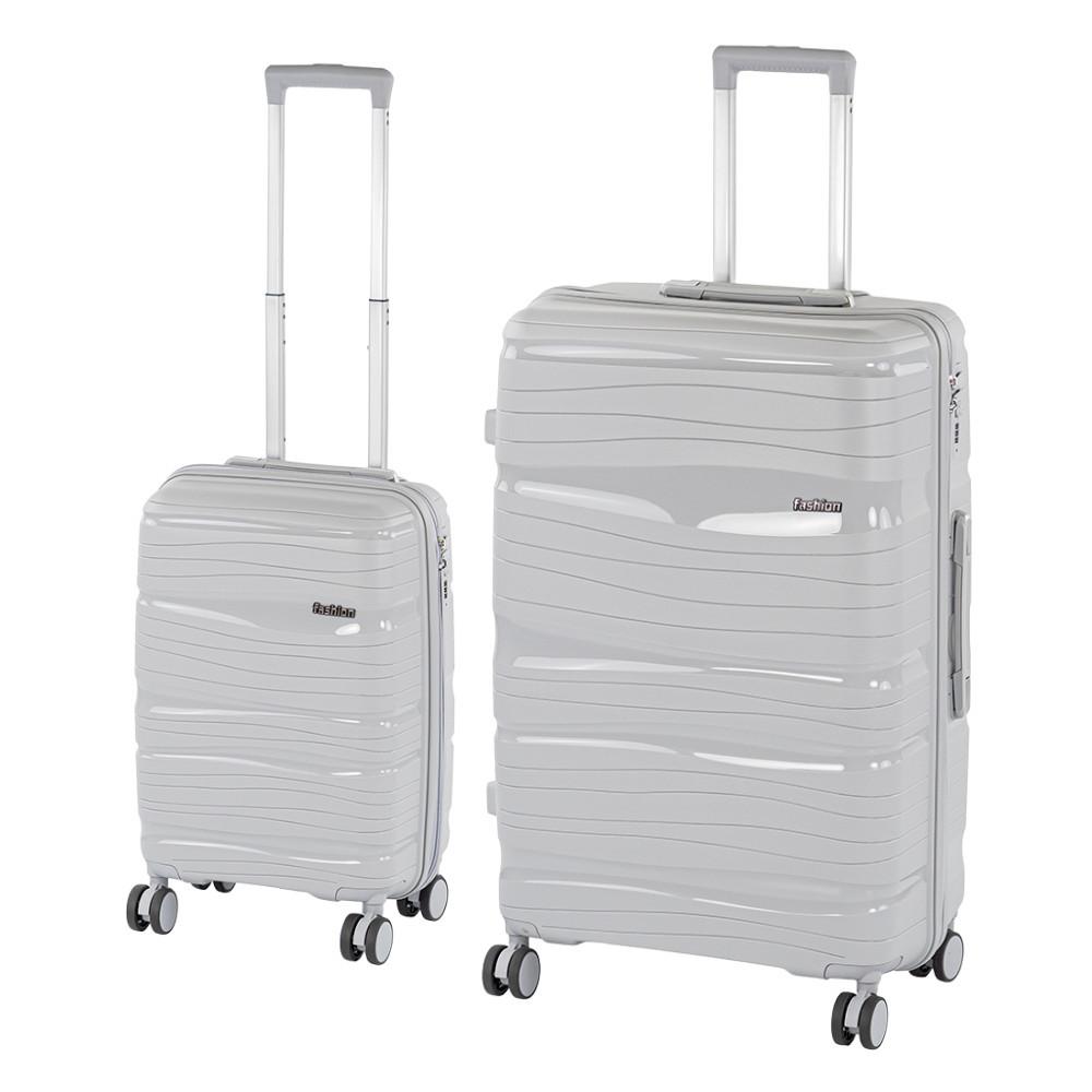 TraveLux Voyager VI gurulós bőrönd szett szürke