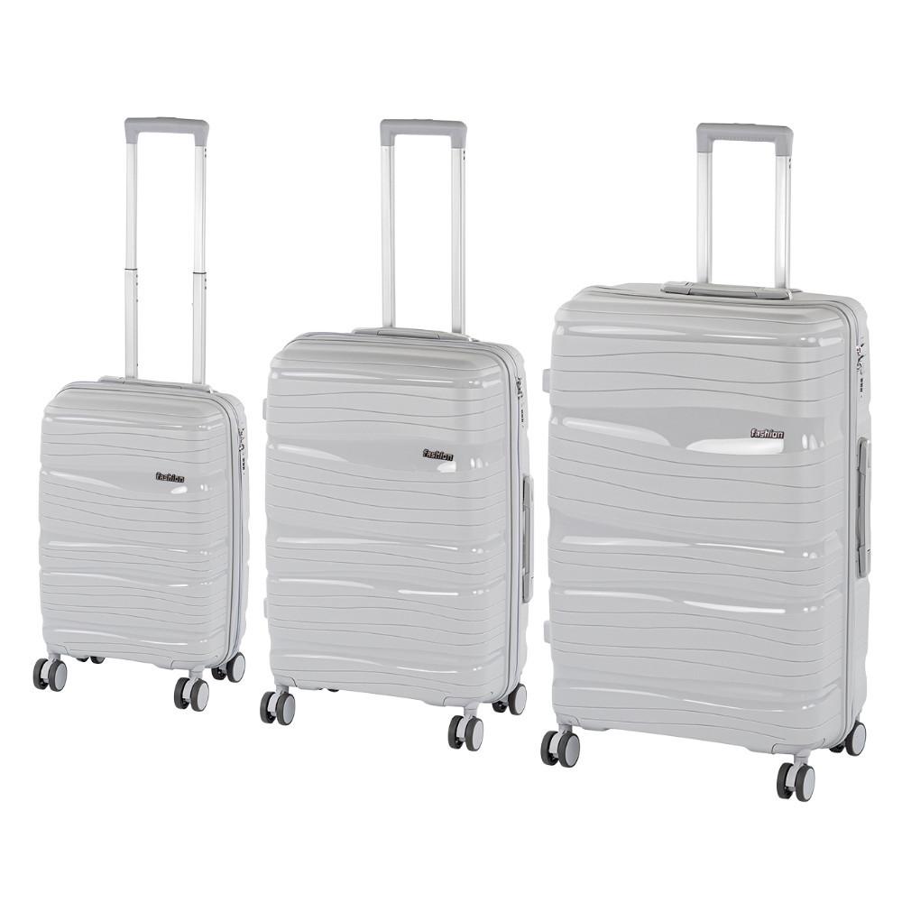 TraveLux Voyager XI gurulós bőrönd szett szürke