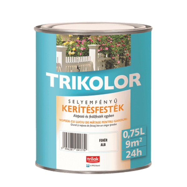 TRIKOLOR KERÍTÉSFESTÉK 0,75L SELYEMFÉNYŰ KIRÁLYKÉK