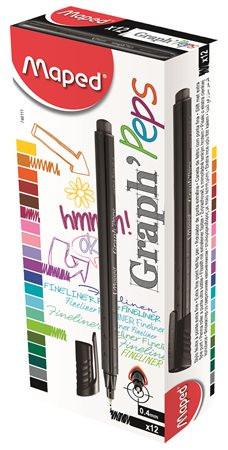 Tűfilc, 0,4 mm, MAPED "Graph'Peps", fekete