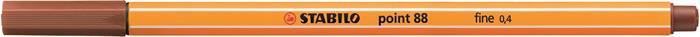 Tűfilc, 0,4 mm, STABILO "Point 88", vörösesbarna