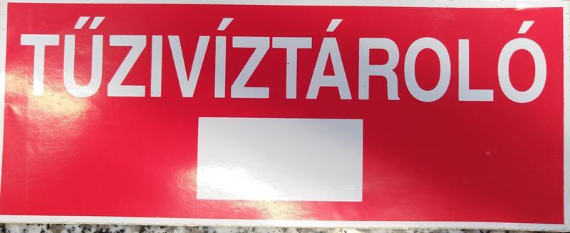 Tűzivíztároló matrica