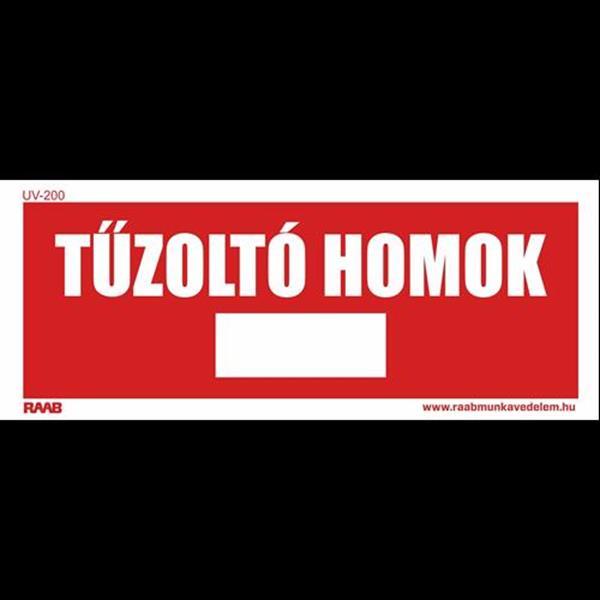 Tűzoltó homok tábla