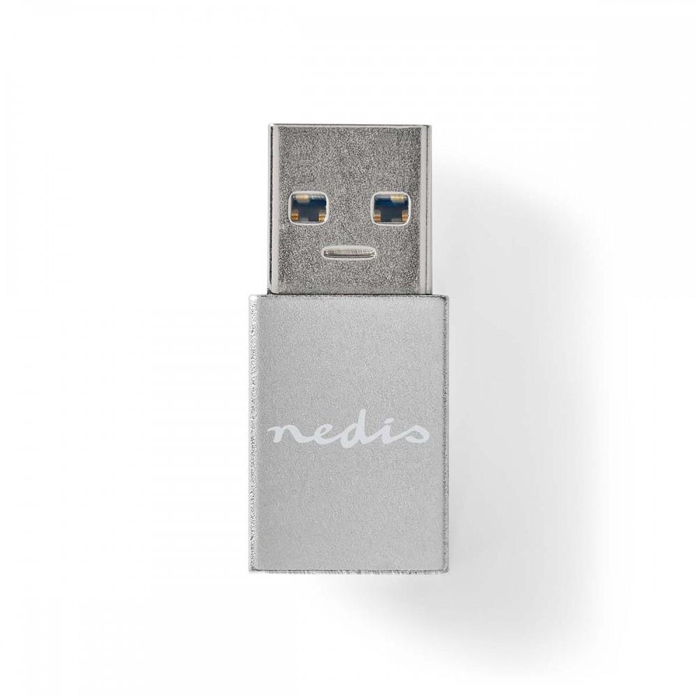 USB-A Adapter | USB 3.2 Gen 1 | USB-A Dugasz | USB-C™ Aljzat | Nikkelezett | Fekete | Boríték